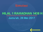 Simulasi Hilal Ramadhan 1438 H